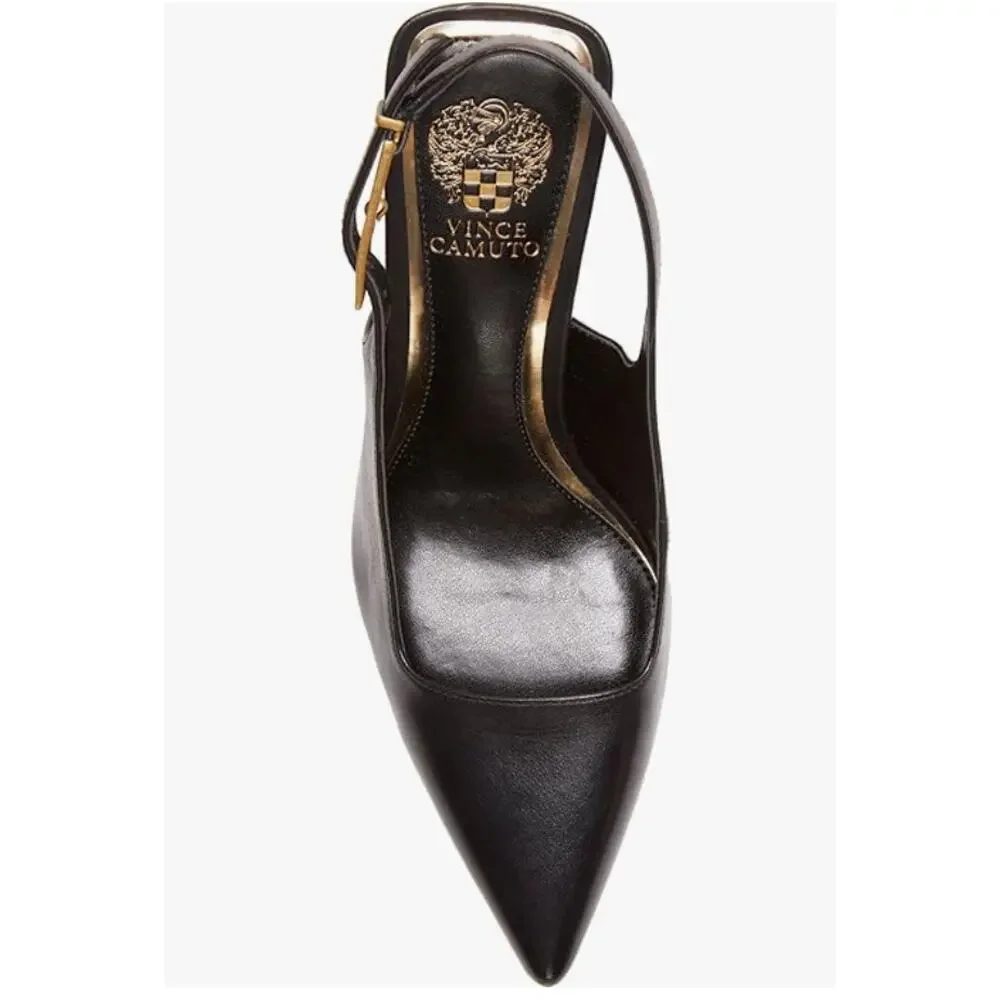 NEW Vince Camuto Brendie Sling Back Heels Black Size 11M Glamour Shoes Office - Picture 6 of 8
